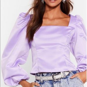 Nastygal exaggerated sleeve blouse